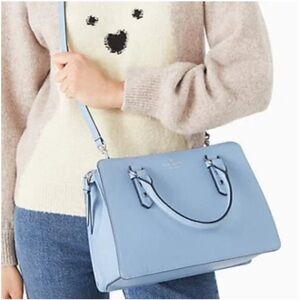 NWT KATE SPADE Mulberry Street LISE Leather Satchel MUTED BLUE